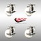 Service Caster 3 Inch 316SS Nylon Wheel Swivel Top Plate Caster Set with Brake SCC-SS31620S314-NYS-TLB-4 - alternate 4
